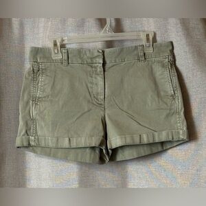J. Crew•khaki/cargo mid-rise cuffed shorts•women’s 8•cotton blend•olive green